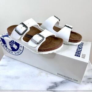 Birkenstock Arizona Kids BS, White Sandal Kids Size 11, Narrow Fit, Brand New